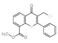 methyl 3-(chloromethyl)-4-oxo-2-phenyl-thiochromene-8-carboxylate structure