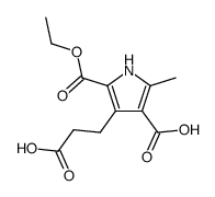 3-(2-ethoxycarbonyl-4-carboxy-5-methyl-pyrrol-3-yl)-propionic acid Structure