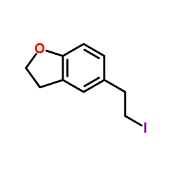 5-(2-Iodoethyl)-2,3-dihydro-1-benzofuran结构式