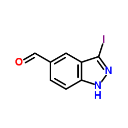3-碘-1H-吲唑-5-甲醛结构式