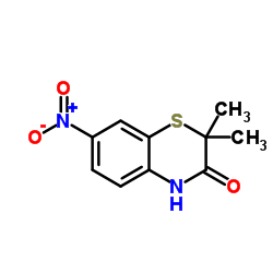 2,2-Dimethyl-7-nitro-2H-1,4-benzothiazin-3(4H)-one结构式