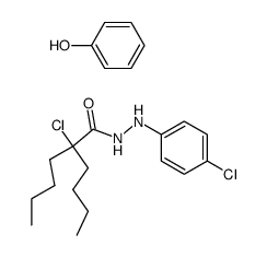 2-butyl-2-chloro-N'-(4-chlorophenyl)hexanehydrazide compound with phenol (1:1) Structure