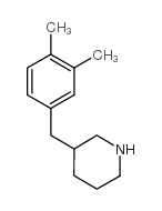 3-[(3,4-dimethylphenyl)methyl]piperidine Structure
