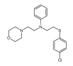 N-[2-(4-chlorophenyl)sulfanylethyl]-N-(2-morpholin-4-ylethyl)aniline结构式