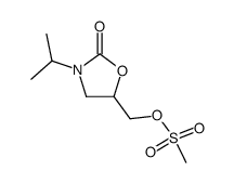 3-isopropyl-5-(((methanesulfonyl)oxy)methyl)oxazolidin-2-one结构式