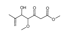 methyl 5-hydroxy-4-methoxy-6-methyl-3-oxo-6-heptenoate结构式