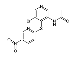 N-[5-bromo-4-(5-nitro-[2]pyridylmercapto)-[3]pyridyl]-acetamide结构式