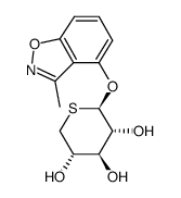 3-methyl-1,2-benzisoxazol-4-yl 5-thio-β-D-xylopyranoside Structure