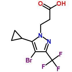 3-(4-BROMO-5-CYCLOPROPYL-3-TRIFLUOROMETHYL-PYRAZOL-1-YL)-PROPIONIC ACID picture