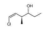 (3R,4S)-(Z)-6-chloro-4-methyl-5-hexen-3-ol结构式