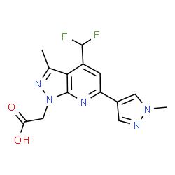 [4-(Difluoromethyl)-3-methyl-6-(1-methyl-1H-pyrazol-4-yl)-1H-pyrazolo[3,4-b]pyridin-1-yl]acetic acid picture