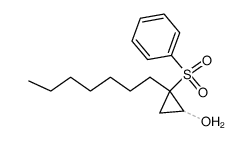 2-heptyl-2-(phenylsulfonyl)cyclopropan-1-ol结构式