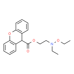 2-(ETHOXY(ETHYL)AMINO)ETHYL 9H-XANTHENE-9-CARBOXYLATE结构式