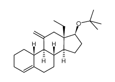 (+)-17β-tert-butoxy-13β-ethyl-11-methylenegona-4-ene Structure