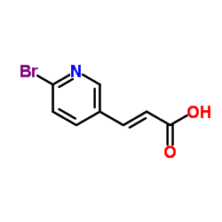 (2E)-3-(6-Bromo-3-pyridinyl)acrylic acid Structure