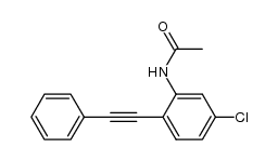 N-(5-chloro-2-(phenylethynyl)phenyl)acetamide结构式