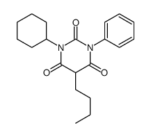 5-Butyl-1-cyclohexyl-3-phenylbarbituric acid结构式