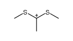 1,1-bis(methylthio)ethan-1-ylium结构式