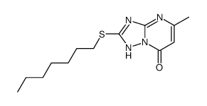 2-heptylsulfanyl-5-methyl-1H-[1,2,4]triazolo[1,5-a]pyrimidin-7-one结构式