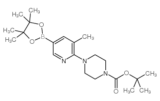 TERT-BUTYL 4-(3-METHYL-5-(4,4,5,5-TETRAMETHYL-1,3,2-DIOXABOROLAN-2-YL)PYRIDIN-2-YL)PIPERAZINE-1-CARBOXYLATE picture