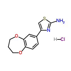 4-(3,4-Dihydro-2H-1,5-benzodioxepin-7-yl)-1,3-thiazol-2-amine hydrochloride (1:1) Structure
