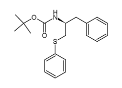 (S)-tert-butyl 1-phenyl-3-(phenylthio)propan-2-ylcarbamate结构式