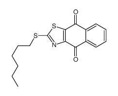2-hexylsulfanylbenzo[f][1,3]benzothiazole-4,9-dione Structure