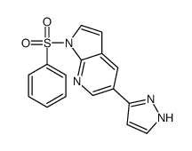 1-(Phenylsulfonyl)-5-(1H-pyrazol-3-yl)-1H-pyrrolo[2,3-b]pyridine结构式