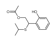 2-(2-hydroxyphenyl)-2-(isopropylthio)ethyl acetate Structure