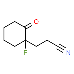 Cyclohexanepropanenitrile,1-fluoro-2-oxo-结构式