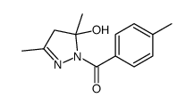 (5-hydroxy-3,5-dimethyl-4H-pyrazol-1-yl)-(4-methylphenyl)methanone结构式