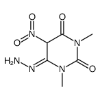 6-hydrazinylidene-1,3-dimethyl-5-nitro-1,3-diazinane-2,4-dione结构式