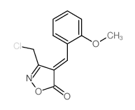 (4E)-3-(Chloromethyl)-4-(2-methoxybenzylidene)-isoxazol-5(4H)-one结构式