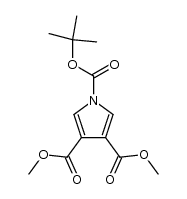 dimethyl 1-(tert-butyloxycarbonyl)-3,4-pyrroledicarboxylate结构式