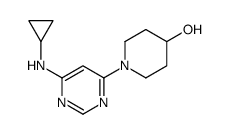 1-(6-Cyclopropylamino-pyrimidin-4-yl)-piperidin-4-ol Structure