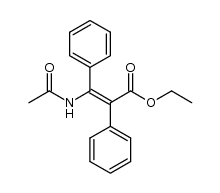 ethyl (2E)-3-(acetylamino)-2,3-diphenylacrylate结构式