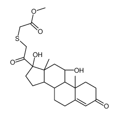 methyl 2-[2-[(10R,11S,13S,17R)-11,17-dihydroxy-10,13-dimethyl-3-oxo-2,6,7,8,9,11,12,14,15,16-decahydro-1H-cyclopenta[a]phenanthren-17-yl]-2-oxoethyl]sulfanylacetate结构式