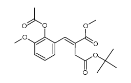 4-t-butyl 1-methyl (E)-2-(2-acetoxy-3-methoxyphenylmethylene)butadienoate结构式