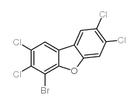 4-bromo-2,3,7,8-tetrachlorodibenzofuran结构式