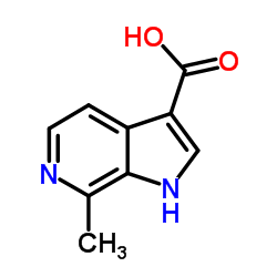 7-Methyl-6-azaindole-3-carboxylic acid结构式