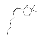 (S,Z)-4-(hept-1-en-1-yl)-2,2-dimethyl-1,3-dioxolane结构式