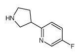 5-fluoro-2-pyrrolidin-3-ylpyridine结构式