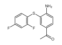 4'-amino-3'-(2,4-difluorophenylthio)acetophenone结构式