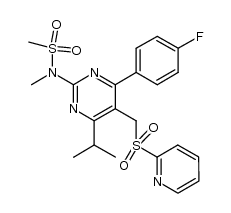 N-[4-(4-fIuoro-phenyl)-6-isopropyI-5-(pyridine-2-sulfonyImethyl)-pyrimidin-2-yl]-N-methyI-methanesuIfonamide Structure