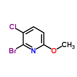2-Bromo-3-chloro-6-methoxypyridine structure