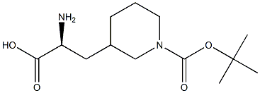 (s)-1-boc-3-(2-amino-2-carboxy-ethyl)piperidine Structure