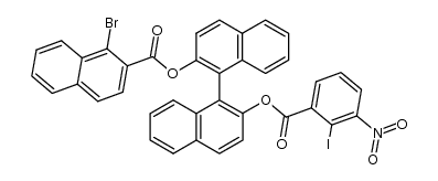 2'-((2-iodo-3-nitrobenzoyl)oxy)-[1,1'-binaphthalen]-2-yl 1-bromo-2-naphthoate结构式