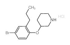 3-(4-Bromo-2-propylphenoxy)piperidine hydrochloride Structure