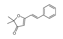 2,2-dimethyl-5-(2-phenylethenyl)furan-3-one结构式
