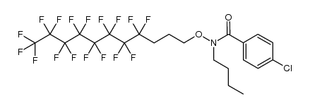 N-butyl-4-chloro-N-((4,4,5,5,6,6,7,7,8,8,9,9,10,10,11,11,11-heptadecafluoroundecyl)oxy)benzamide Structure